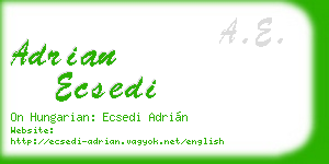adrian ecsedi business card