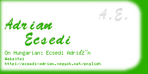 adrian ecsedi business card